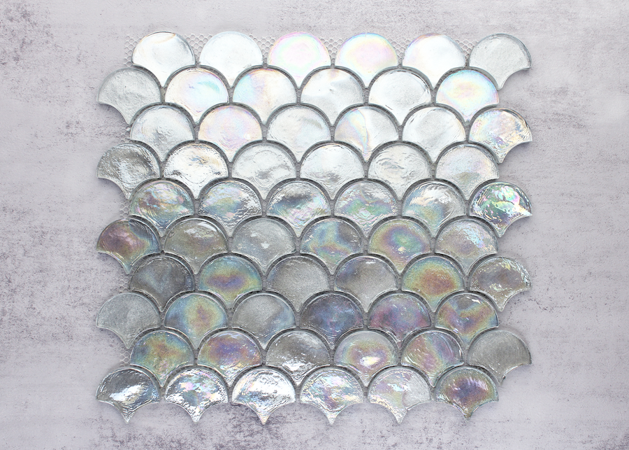 Rainbow Glass Fish Scale-GLASS-Mosaic Mode