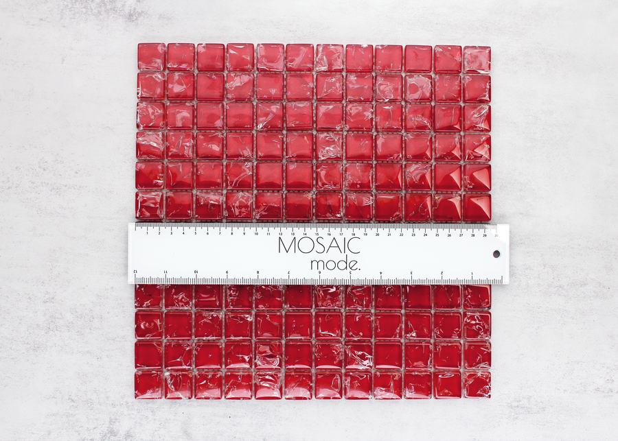Cherry Cracked Glass Square-SALE-Mosaic Mode