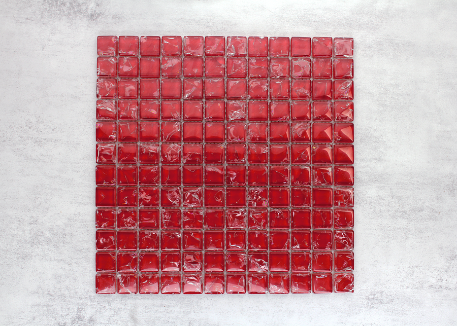 Cherry Cracked Glass Square-SALE-Mosaic Mode