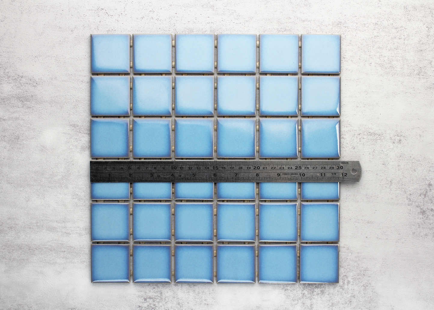 Sky Blue Gloss Square-CRAQUELLE-Mosaic Mode