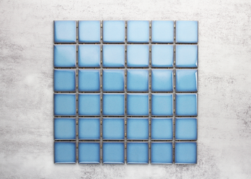 Sky Blue Gloss Square-CRAQUELLE-Mosaic Mode
