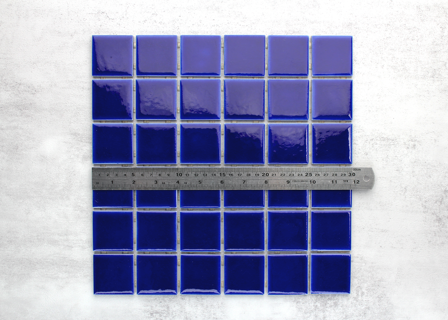 Royal Blue Craquelle Square-CRAQUELLE-Mosaic Mode