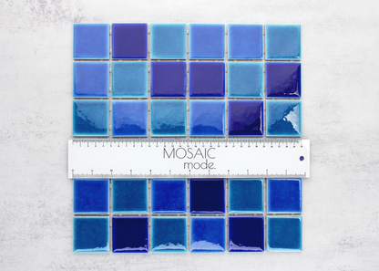 Ocean Blue Mix Craquelle Square-CRAQUELLE-Mosaic Mode