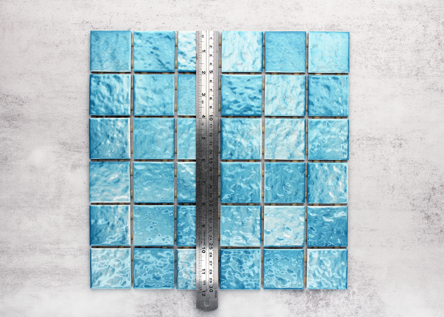 Aqua Ripple Face Square-CRAQUELLE-Mosaic Mode