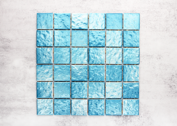 Aqua Ripple Face Square-CRAQUELLE-Mosaic Mode