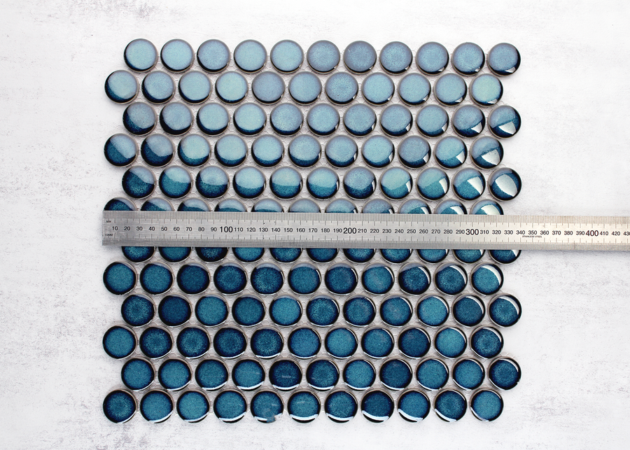 Bondi Blue Large Penny Round-PENNY ROUND-Mosaic Mode