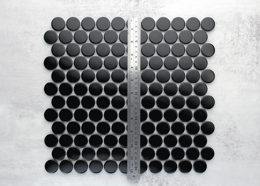 Black Matt Large Penny Round-PENNY ROUND-Mosaic Mode