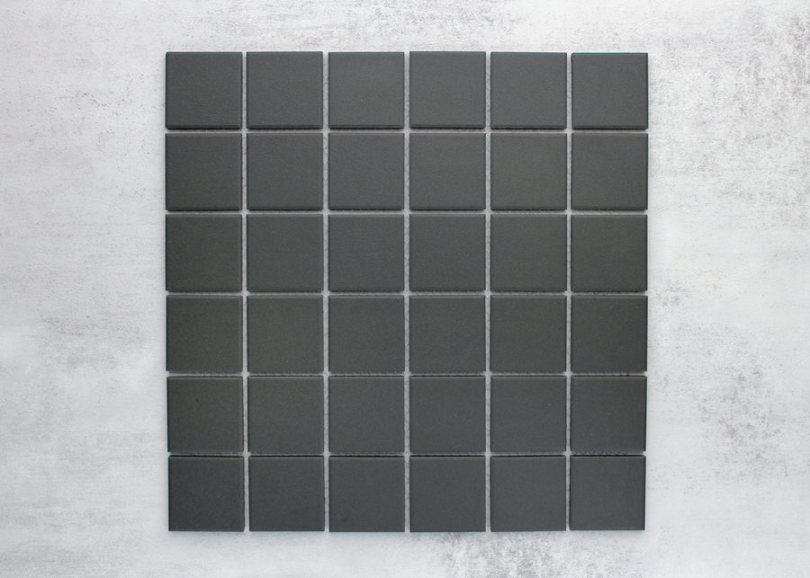 Black Unglazed Medium Square-UNGLAZED-Mosaic Mode