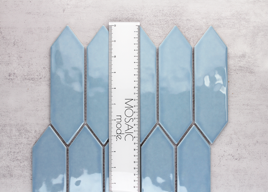 Sky Blue Gloss Rippled Surface Arrow-ARROW-Mosaic Mode
