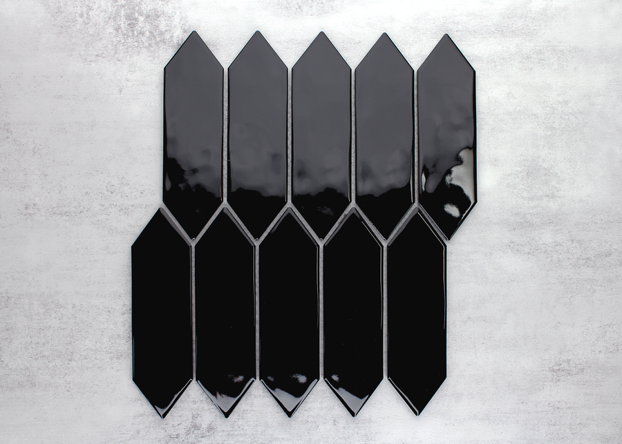 Black Gloss Rippled Surface Arrow-ARROW-Mosaic Mode