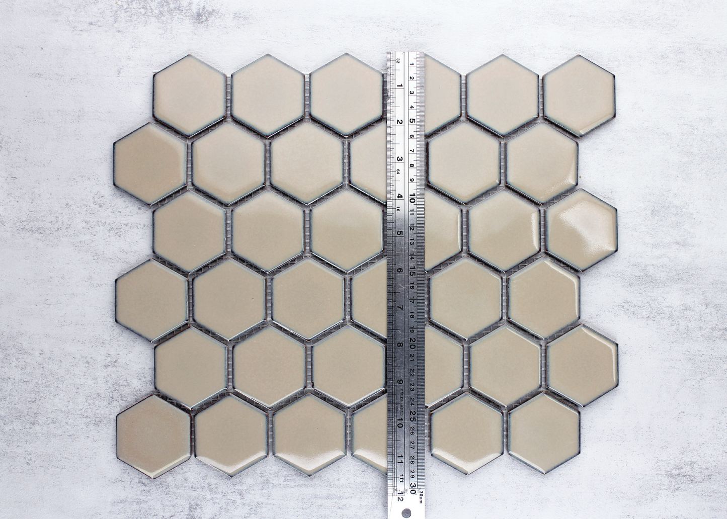 Antique Beige Gloss Medium Hexagon-HEXAGON-Mosaic Mode