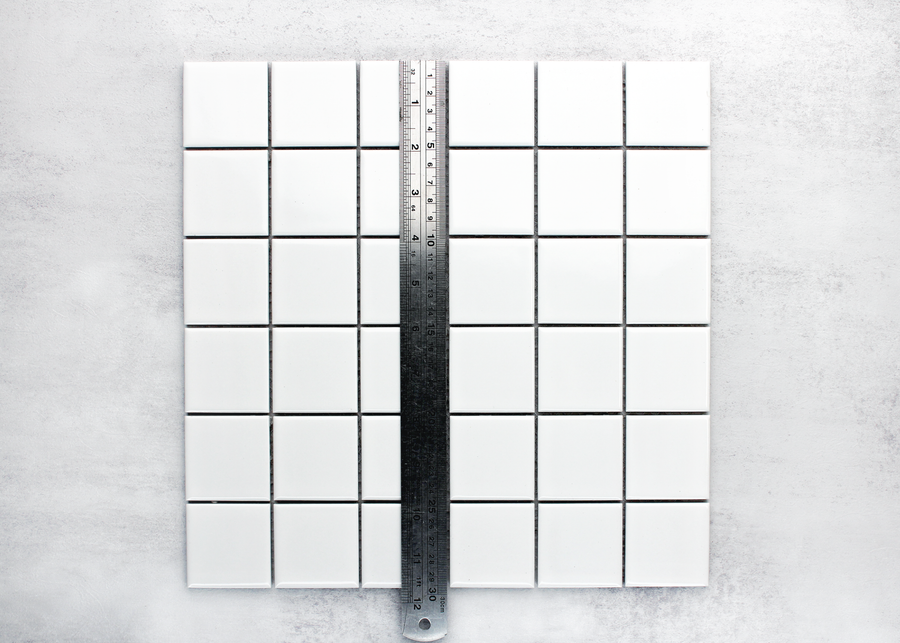 White Gloss Medium Square-GLAZED PORCELAIN-Mosaic Mode