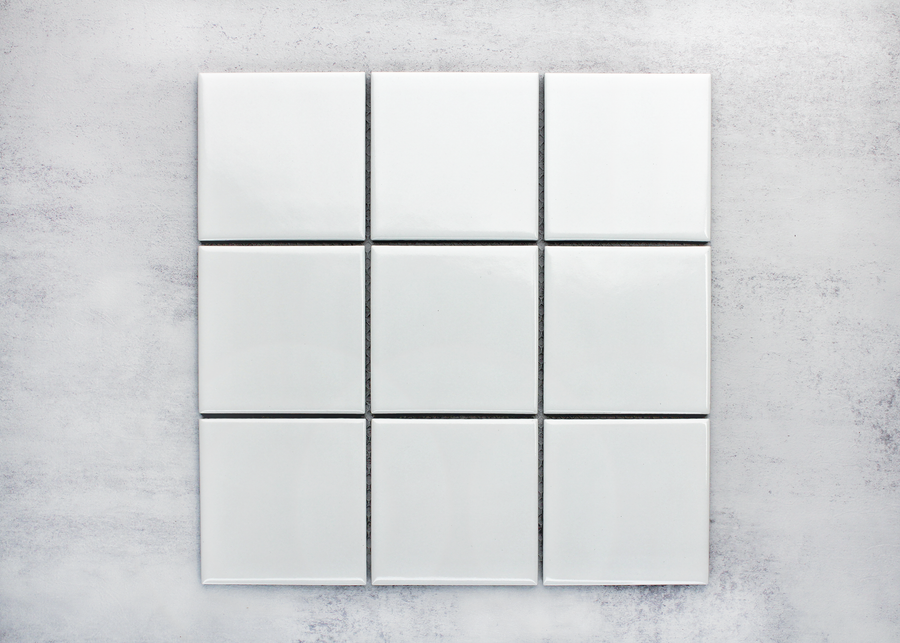 White Gloss Large Square-GLAZED PORCELAIN-Mosaic Mode