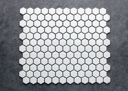 White Gloss Small Hexagon-HEXAGON-Mosaic Mode