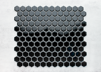 Black Gloss Small Hexagon-HEXAGON-Mosaic Mode