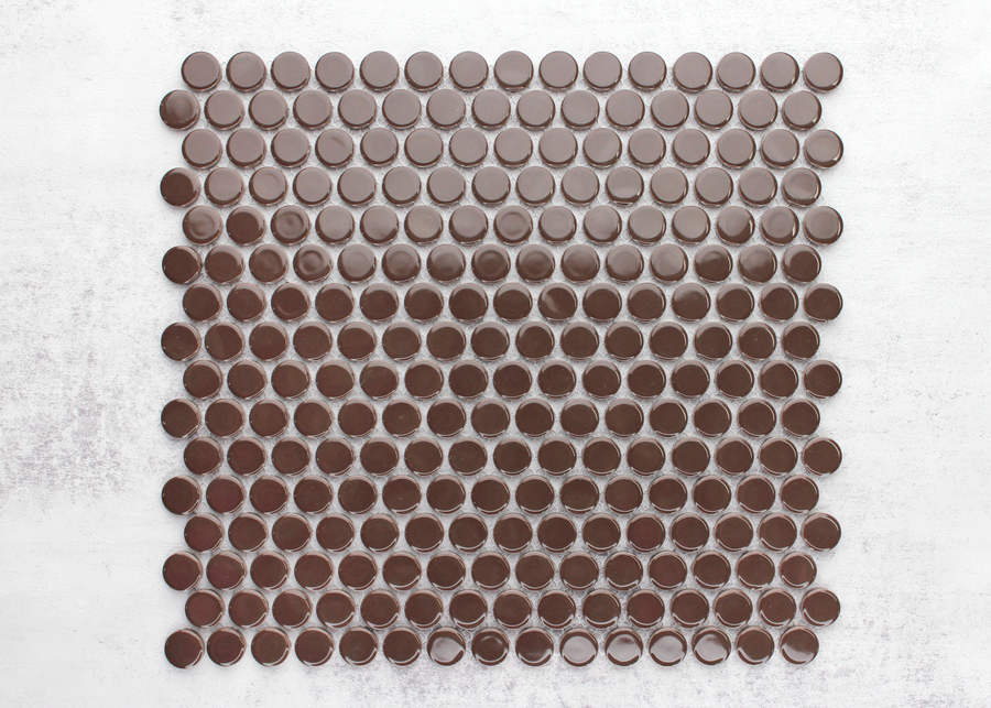 Cappuccino Gloss Penny Round-PENNY ROUND-Mosaic Mode