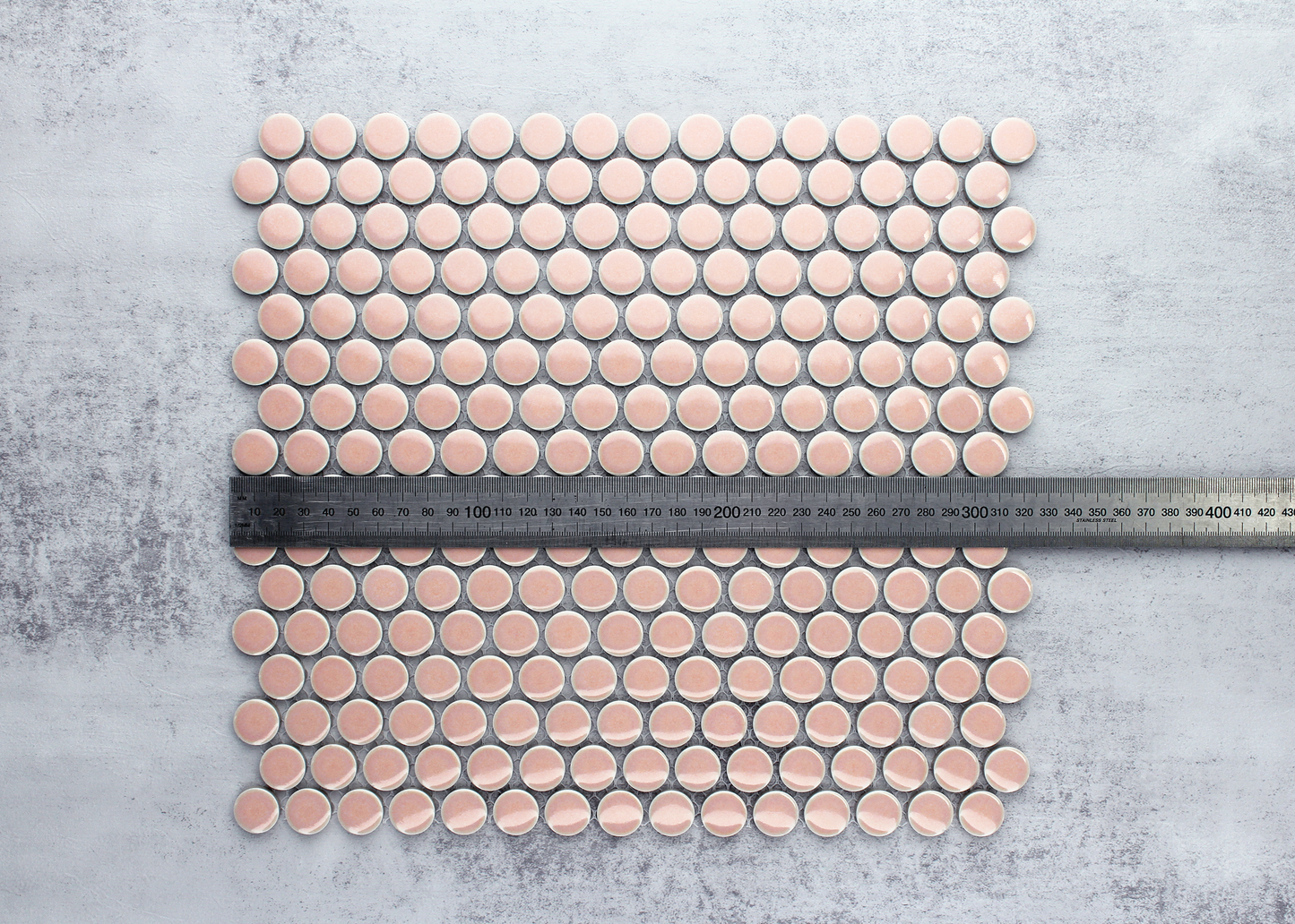 Pastel Pink Gloss Penny Round-PENNY ROUND-Mosaic Mode