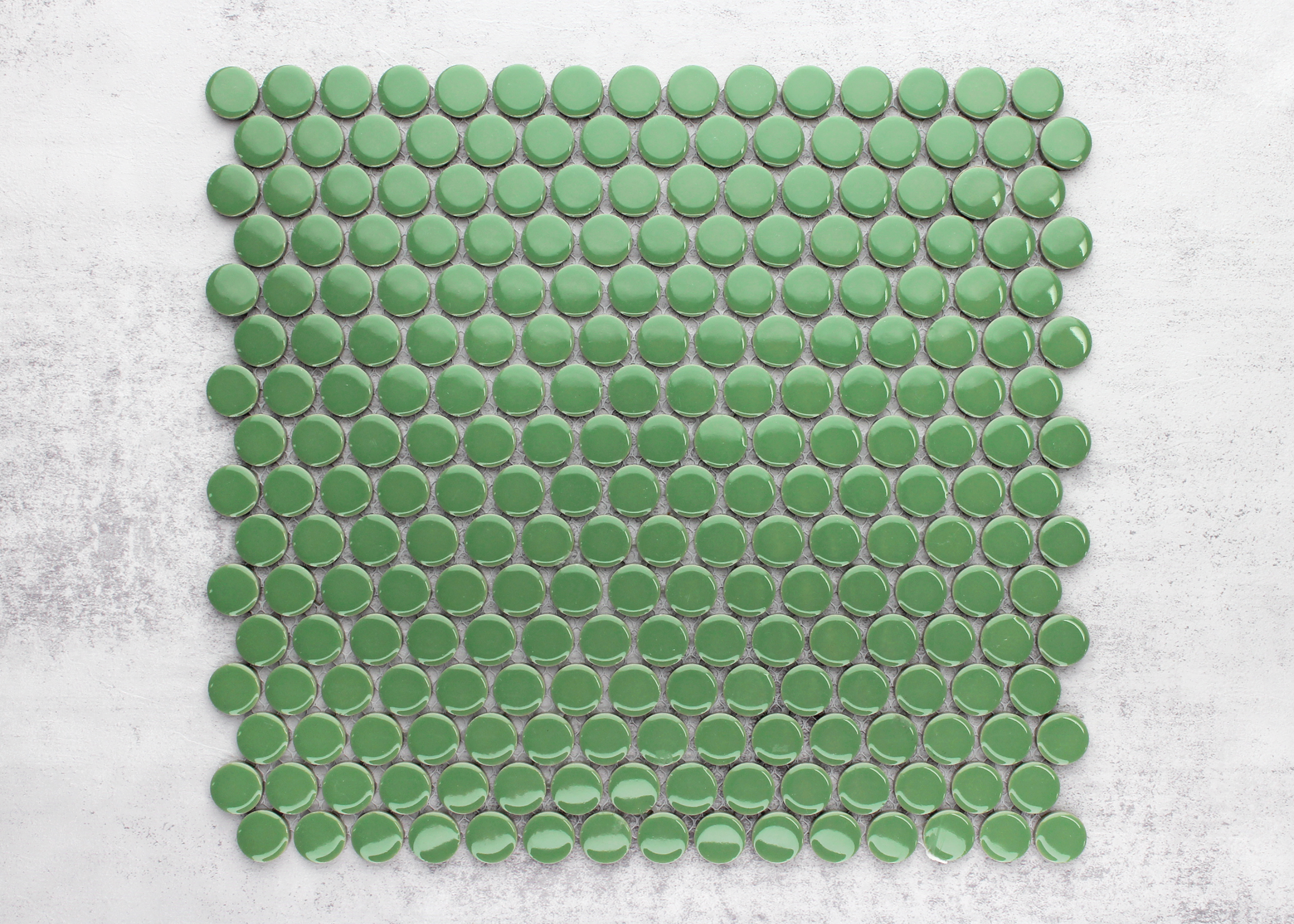 Apple Green Gloss Penny Round-PENNY ROUND-Mosaic Mode