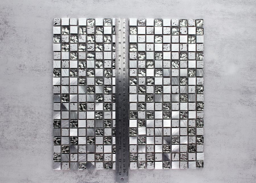 Silver Crystal Glass Square-DELUXE-Mosaic Mode