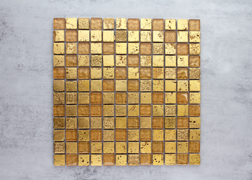 Gold Crystal Glass Square-DELUXE-Mosaic Mode