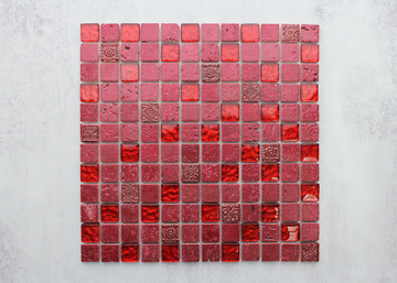 Red Crystal Matt Glass Square-DELUXE-Mosaic Mode