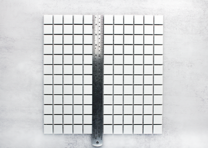 White Matt Small Square-GLAZED PORCELAIN-Mosaic Mode