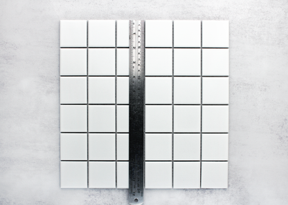 White Matt Medium Square-GLAZED PORCELAIN-Mosaic Mode