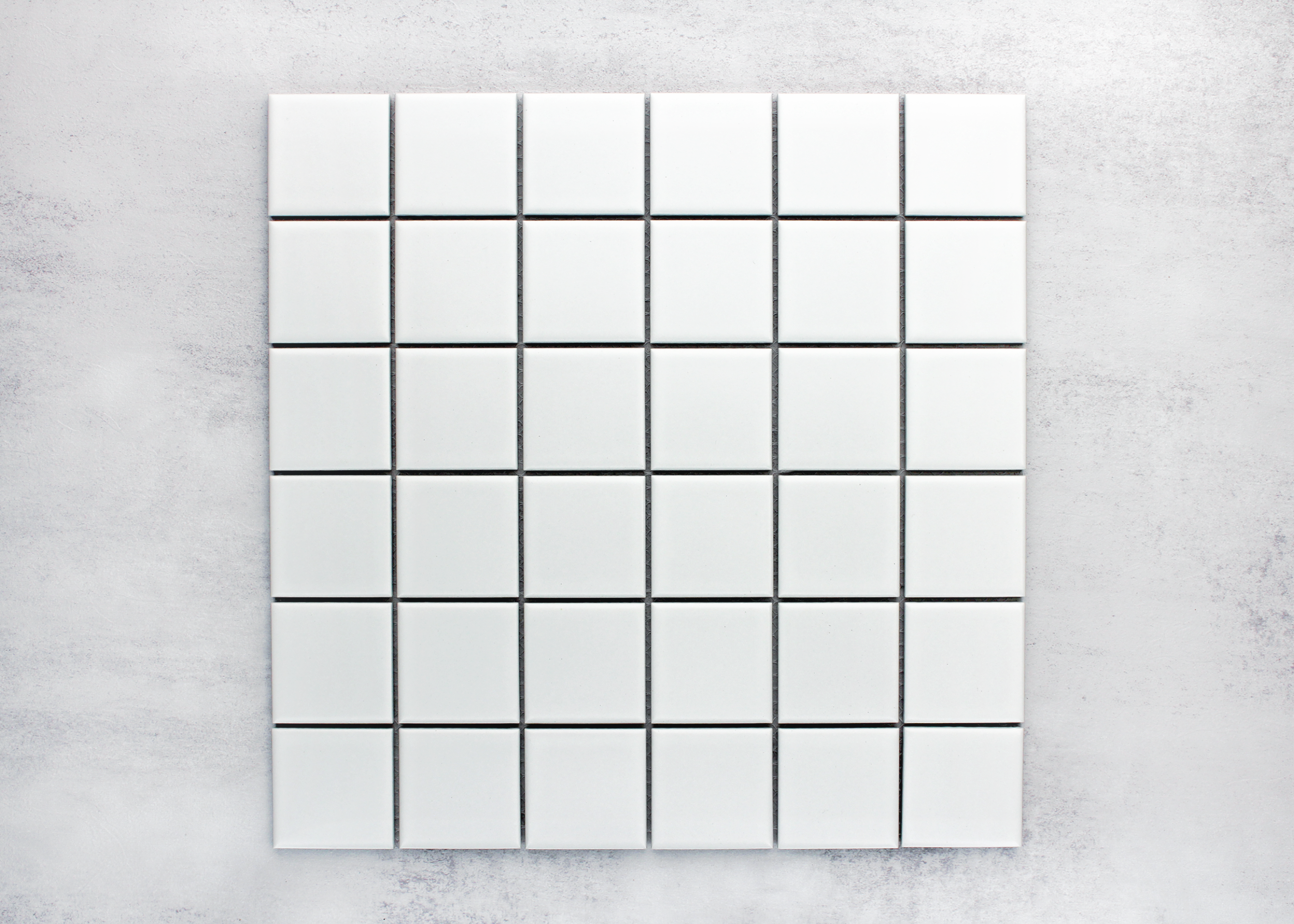 White Matt Medium Square-GLAZED PORCELAIN-Mosaic Mode