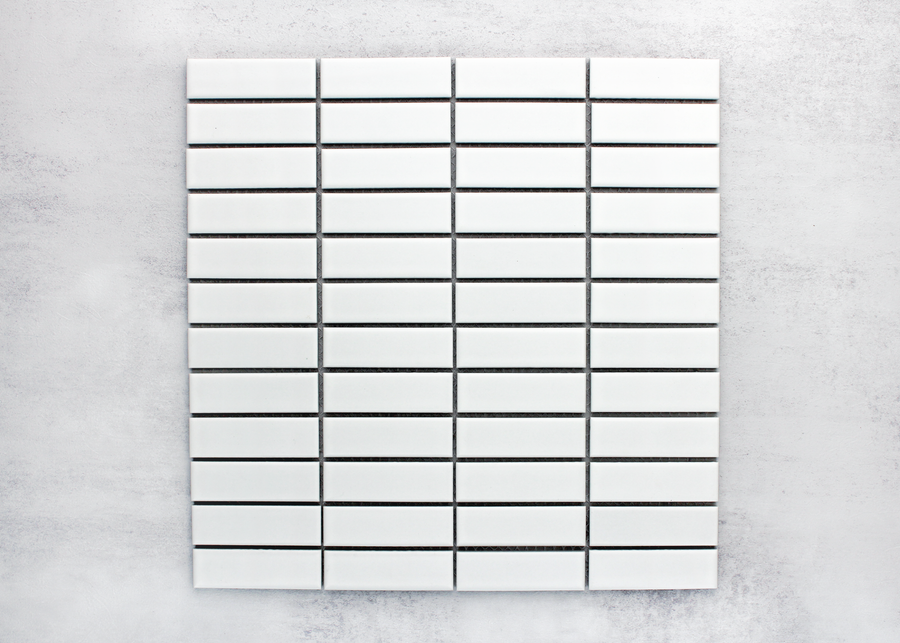 White Matt Medium Rectangle-BASEIKE-Mosaic Mode