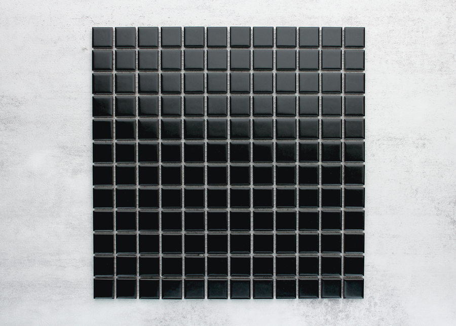 Black Matt Small Square-GLAZED PORCELAIN-Mosaic Mode