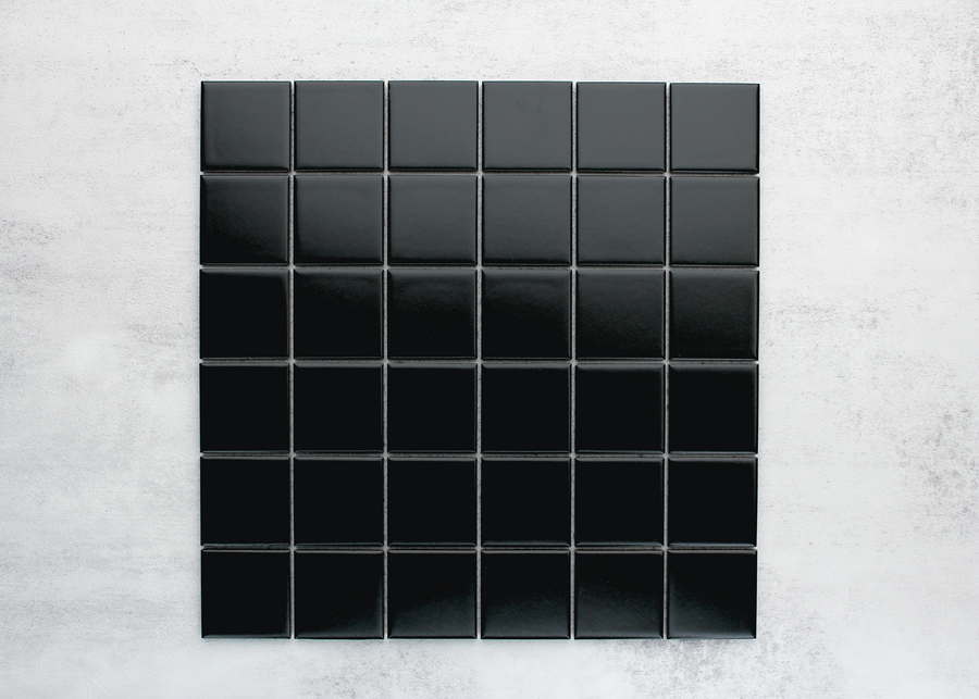 Black Matt Medium Square-GLAZED PORCELAIN-Mosaic Mode
