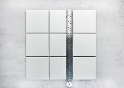 White Matt Large Square-GLAZED PORCELAIN-Mosaic Mode