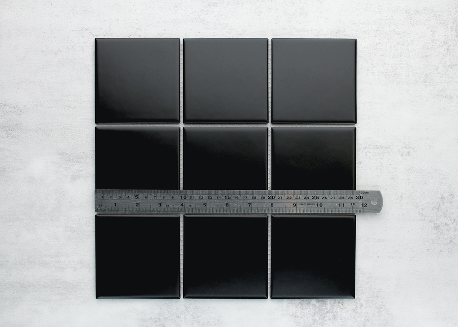 Black Matt Large Square-GLAZED PORCELAIN-Mosaic Mode