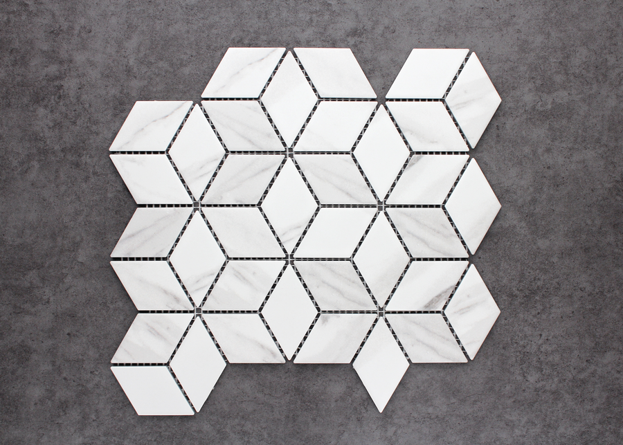 Carrara Matt Cube-CARRARA-Mosaic Mode