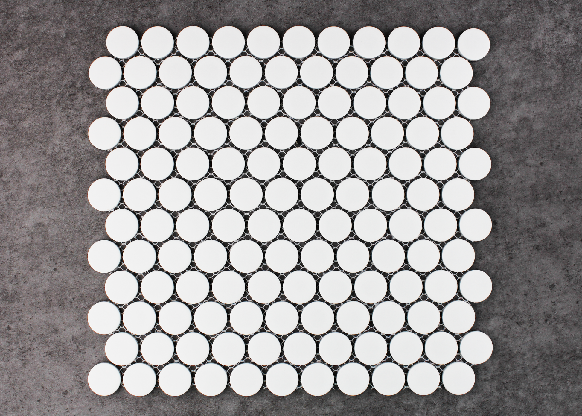 White Matt Large Penny Round-PENNY ROUND-Mosaic Mode