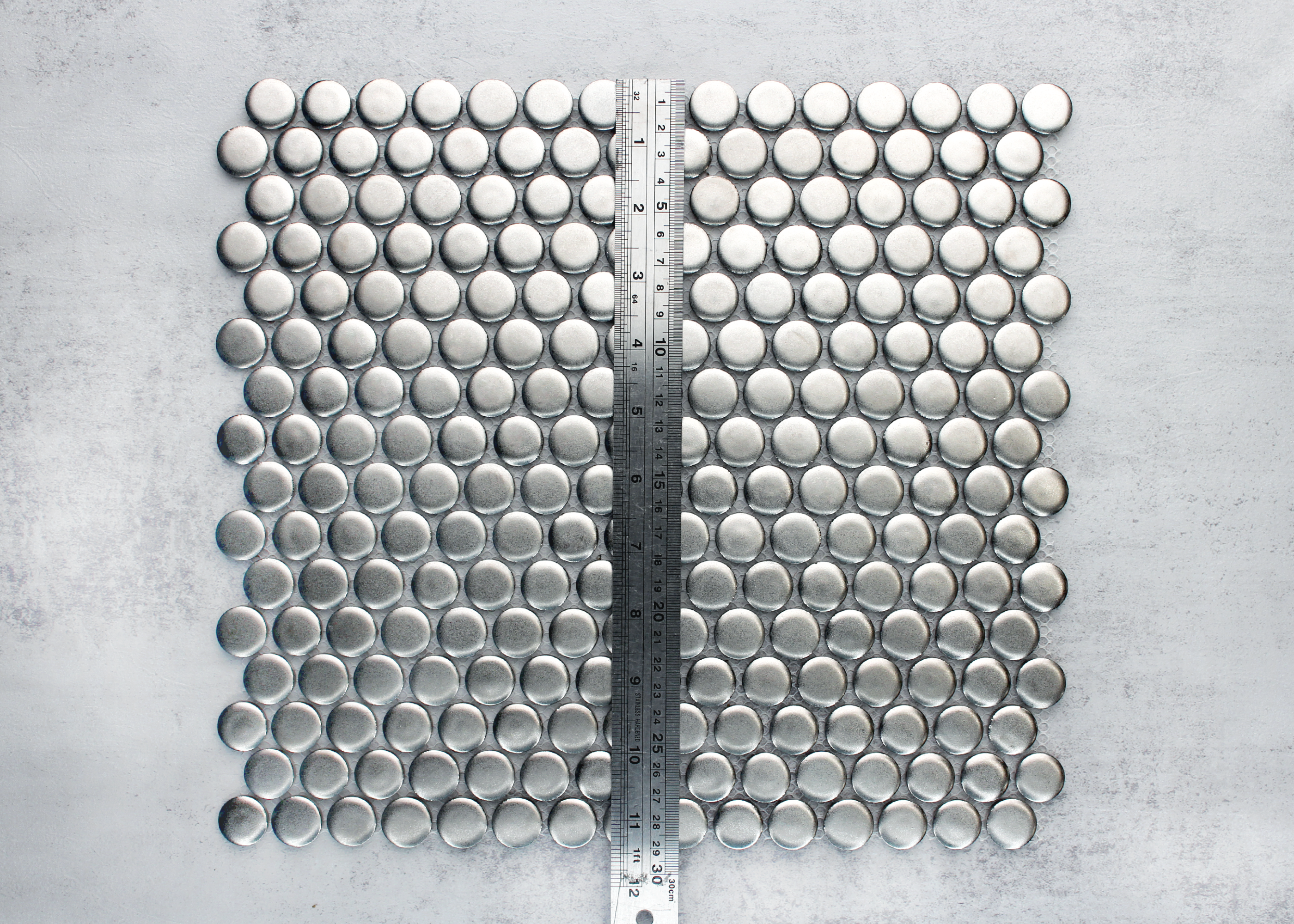 Silver Matt Penny Round-PENNY ROUND-Mosaic Mode