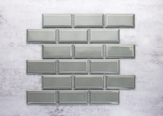 Sage Gloss Bevelled Edge Biscuit-BISCUITS-Mosaic Mode