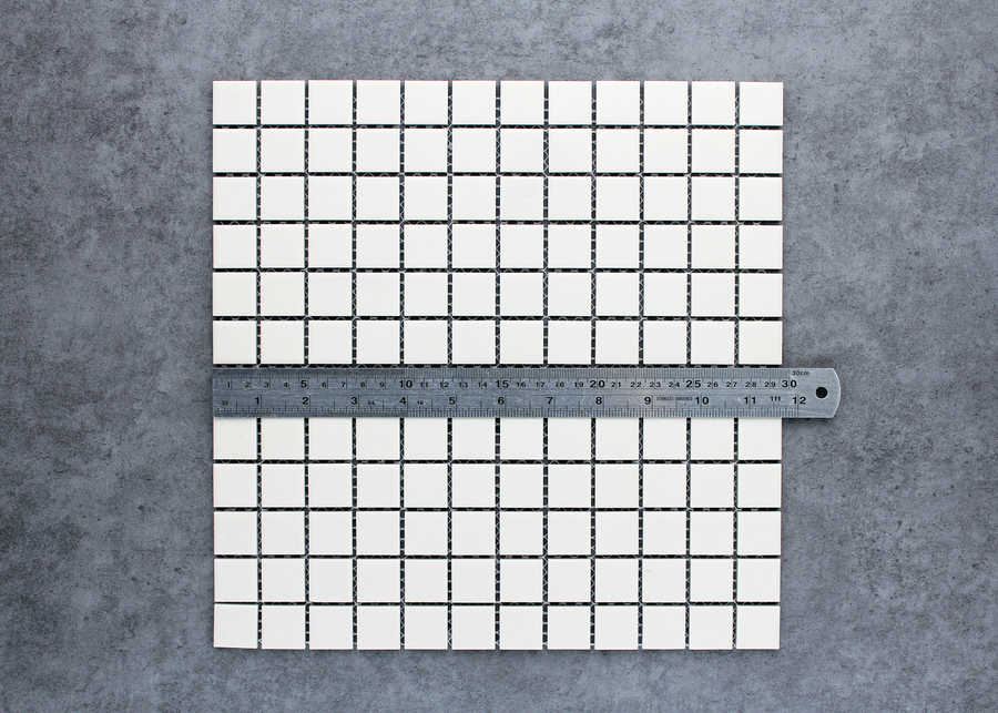 Off White Unglazed Small Square-UNGLAZED-Mosaic Mode