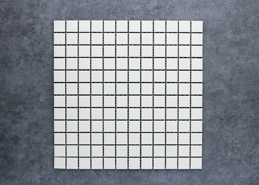 Off White Unglazed Small Square-UNGLAZED-Mosaic Mode