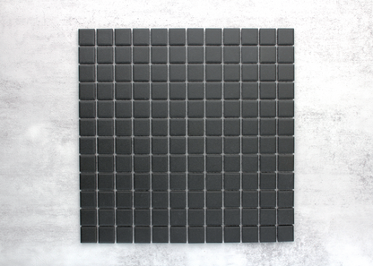 Black Unglazed Small Square-UNGLAZED-Mosaic Mode