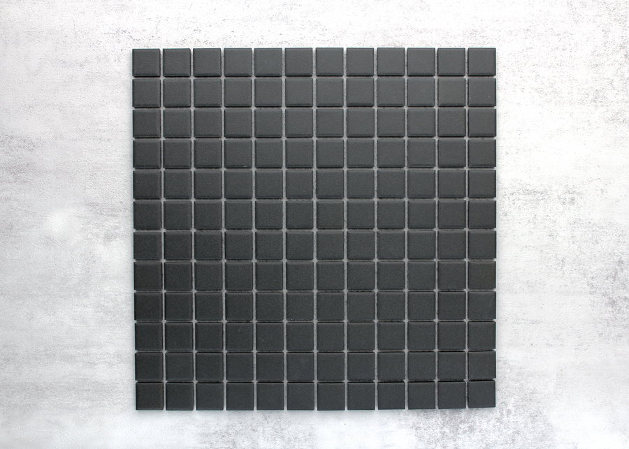 Black Unglazed Small Square-UNGLAZED-Mosaic Mode