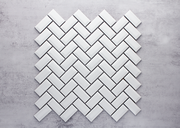 White Matt Herringbone-HERRINGBONE-Mosaic Mode