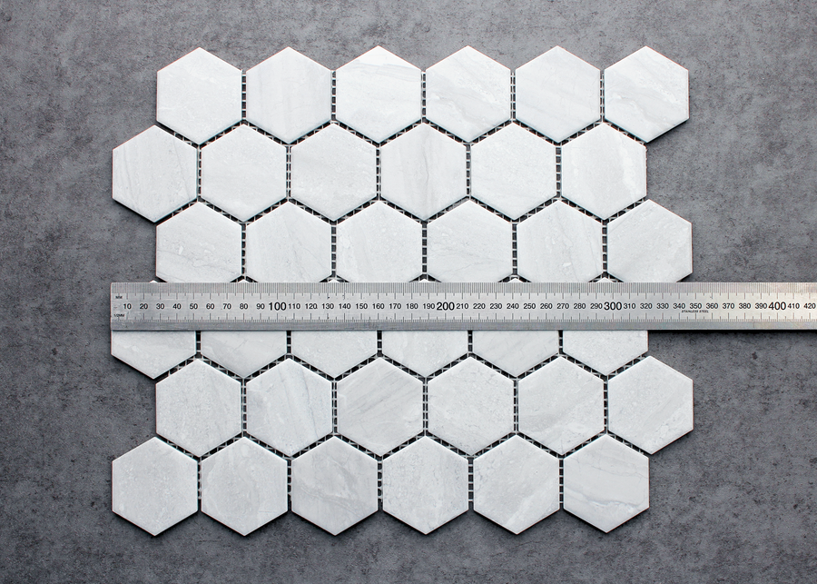Wooden Grey Matt Medium Hexagon-HEXAGON-Mosaic Mode