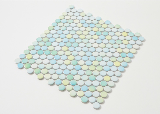 Aqua Mix Gloss Penny Round-PENNY ROUND-Mosaic Mode