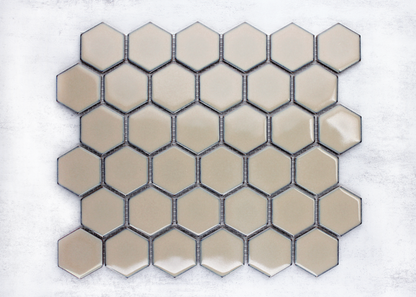 Antique Beige Gloss Medium Hexagon-HEXAGON-Mosaic Mode