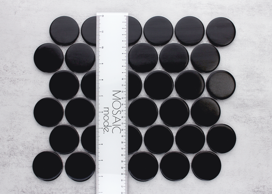 Black Megalo Matt Penny Round-PENNY ROUND-Mosaic Mode