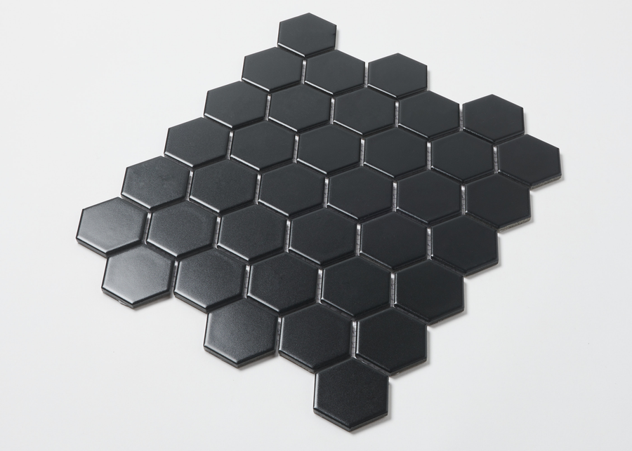 Black Matt Medium Hexagon-HEXAGON-Mosaic Mode