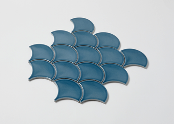 Denim Blue Gloss Fish Scale-FISHSCALE-Mosaic Mode