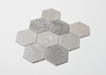 Coal Matt Large Hexagon-HEXAGON-Mosaic Mode