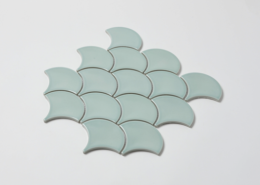 Foam Light Green Gloss Fish Scale-FISHSCALE-Mosaic Mode